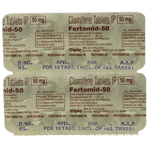 fertomid 50mg tablet 10's